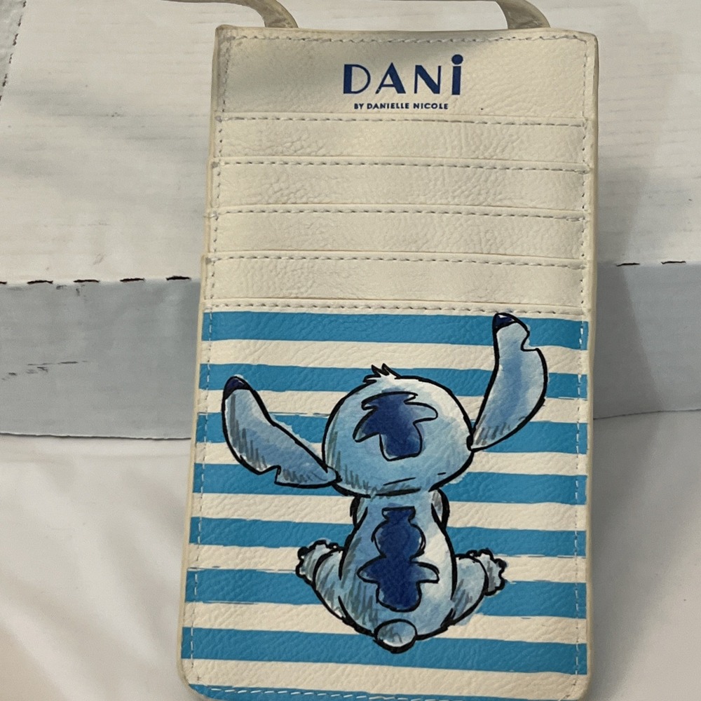 Danielle Nicole Disney Stitch Ohana Tech Crossbody Bag Purse Blue 7.25 X 4.25 - Picture 3 of 6